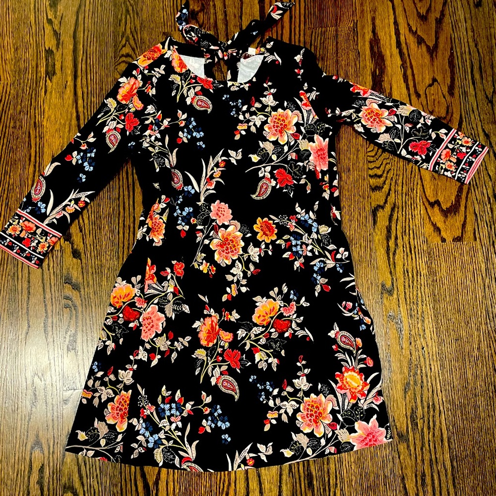Black floral dress